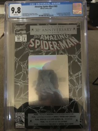 The Spider - Man 365 Cgc 9.  8 1st Appearance Of Spider - Man 2099