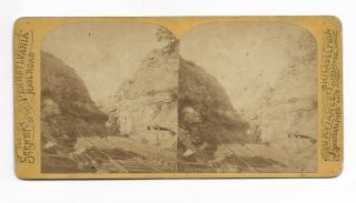 1868 Scenery The Pennsylvania Railroad Stereoview Cut Above Conemaugh Purviance