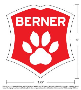 Bernese Mountain Dog Car Decal.  Berner Sticker.
