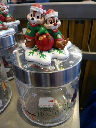Epcot 2019 International Festival Of The Holidays Chip And Dal Cookie Jar