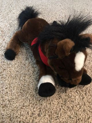 Legendary Wells Fargo Plush 15 " Maggie Horse W/ Scarf Brown Pony Stuffed Animal