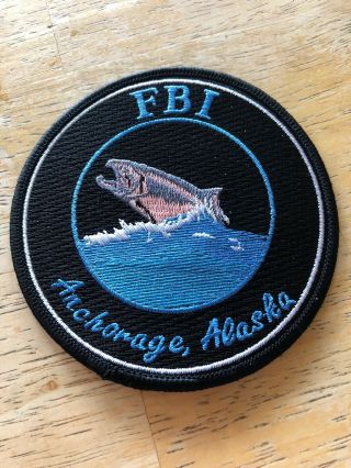 Fbi Anchorage Alaska Police Patch Salmon Fish Vicki White Enterprises Vhtf Rare
