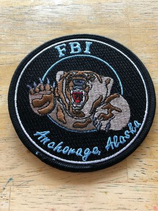 Fbi Anchorage Alaska Police Patch Grizzly Bear Vicki White Enterprises Vhtf Rare