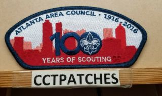 Bsa Atlanta Area Council 100 Years Of Scouting 1916 - 2016 Patch