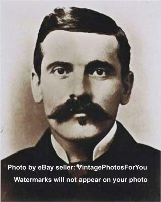 Wild West Ok Corral Gunfighter Gambler Wyatt Earp Friend " Doc " Holliday Photo
