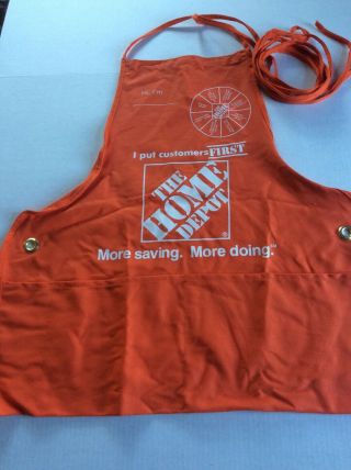 Adult Home Depot Full Apron With Pockets Never Worn Large/xlarge