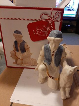 Lenox First Blessing Nativity Shepherd Boy With Sheep Dog
