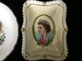 Royal Crown Derby British Royalty Queen Elizabeth Coronation Year 1937 Dish