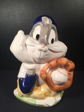 Bugs Bunny Cookie Jar Baseball Looney Tunes 1993 Warner Bros Ceramic Vintage