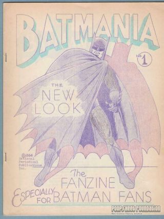 Batmania 1 Comic Fanzine Biljo White Russ Manning Look Rick Weingroff 1964