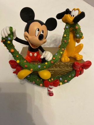 Disney Mickey Mouse and Pluto Stocking Hanger/Holder Christmas Garland Decor 2