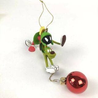 Marvin the Martian & K - 9 Christmas Bulb Ornament Warner Brothers Rare Resin 3