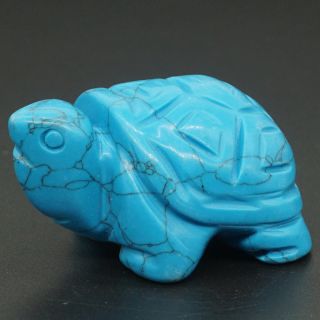 1.  5 " Blue Turquoise Turtle Tortoise Carving Craft Healing Reiki Decor Gift