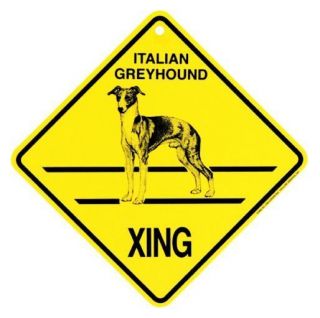 Italian Greyhound Xing Sign Dog Crossing 10 - 3/4 "