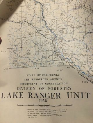 Vintage C.  D.  F California Division Of Forestry Lake Ranger Unit Lake County Ca