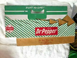 Dr Pepper 12 Bottle Carrier From The 40`s - 50`s Lift For Life Soda Advertising