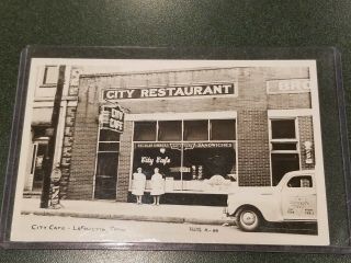 Vintage City Cafe Lafollette Tennessee Postcard Rare