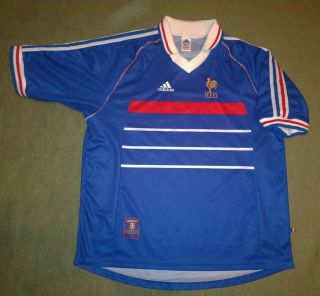 France National Team World Cup 1998 Home Football Shirt Adidas Vintage