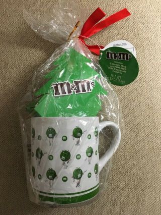 M&m’s Ceramic Mug Gift Set With Milk Chocolates Candies 1.  83 Oz