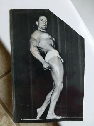 Old Photograph Clarence Ross Mr America 1947 Body Builder Muscular Physique 2