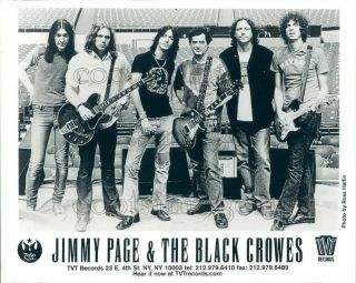 Press Photo Black Crowes Rock Band Jimmy Page Led Zeppelin Guitar Robinson