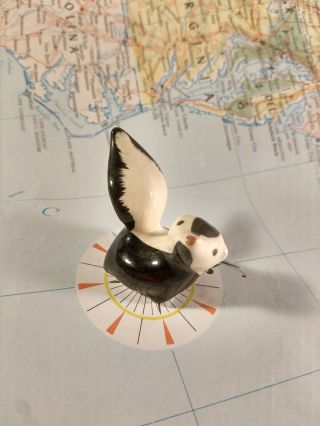 Vintage Miniature Skunk Figurine Ceramic Bone China Estate Find