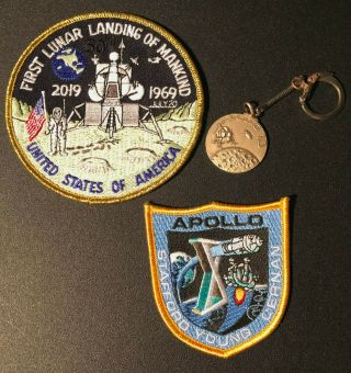 Nasa Apollo 10 And 11 Mission Patches,  Moon,  Space,  Astronaut,  Vintage Key Ring