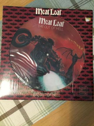 Meat Loaf “bat Out Of Hell” Rare Cover With Bats 12” Picture Disc (never Played)