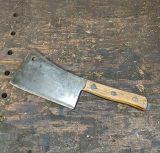 Antique Briddell Large 14 " Meat Cleaver Butcher Knife