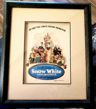 Rare Limited Edition Disney Snow White 65th Anniversary Framed 6 Pin Set 72095