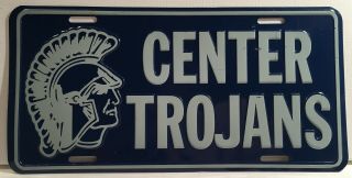 Collectible Pennsylvania High School 1976 Center Trojans License Plate