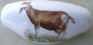 Ceramic Cabinet Drawer Pull Goat Brown 1 Farm Animal