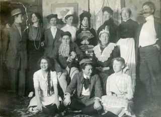 Zz646 Vtg Photo Women Cross Dresser Party Gay Lesbian Interest C Early 1900 
