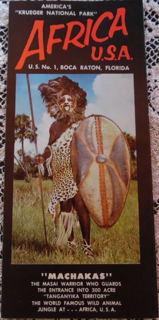 Vintage Florida Brochure Africa Usa