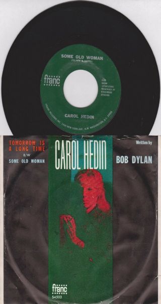 CAROL HEDIN Tomorrow is a Long Time b/w Some Old Woman 1964 Vinyl 7 