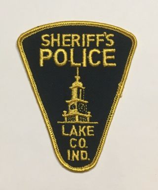 Lake County Indiana Sheriff Police Vintage In Shoulder Patch