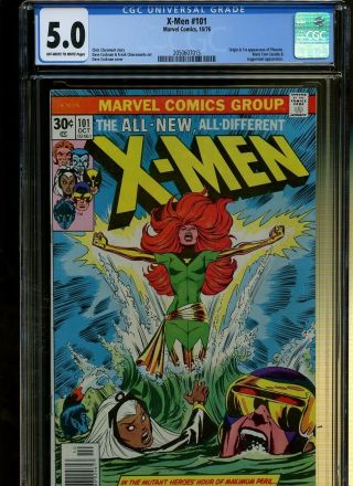 X - Men 101 Cgc 5.  0 | Marvel 1976 | Origin & 1st Phoenix.