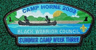 Boy Scouts Black Warrior Council,  Al,  Camp Horne 2003,  3rd Week,  Ta - 22 Csp