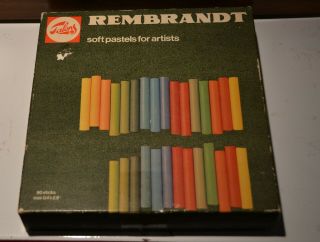Vintage Talens Rembrandt Soft Pastels For Artists 90 Stick Box 300c 90p Pastel