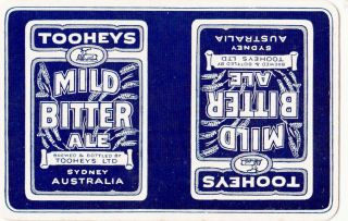 1 Swap Playing Card Vintage Brewery Australian Tooheys Mild Bitter Ale