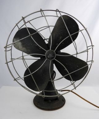 Vintage 16 " Emerson Electric 79648 Ap - G 3 - Speed Oscillating Cast Iron Fan