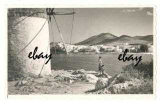 Old Greece Greek Postcard View Of Paros