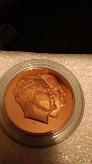 1973 Nixon Agnew Franklin Inaugural Bronze Medal,  Nixon Penny And Token