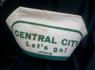 Old Advertising Felt Hat Cap First National Bank Central City Salesman Sample 3