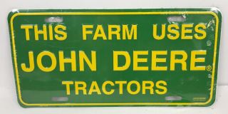 John Deere License Plate This Farm Uses John Deere Tractors 12x6 "