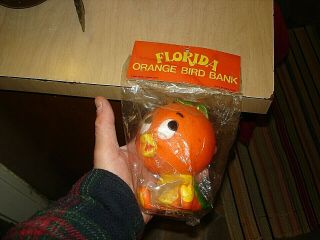 Vintage Walt Disney Productions Florida Orange Bird Bank