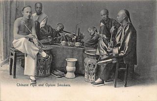 Hong Kong - China - Chinese Pipe And Opium Smokers - Publ.  Sternberg.
