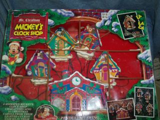 Mr.  Christmas Mickeys Clock Shop Iob 1993