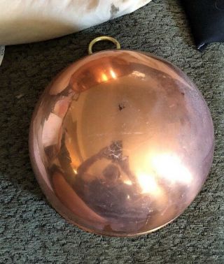 Vintage Paul Revere 1801 Heavy Copper Mixing Bowl Rolled Edges 7 - 1/8”