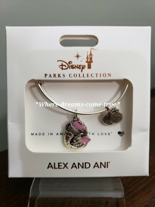Disney Alex & And Ani Bangle Silver Bracelet Mrs Jumbo Dumbo Elephant Mom